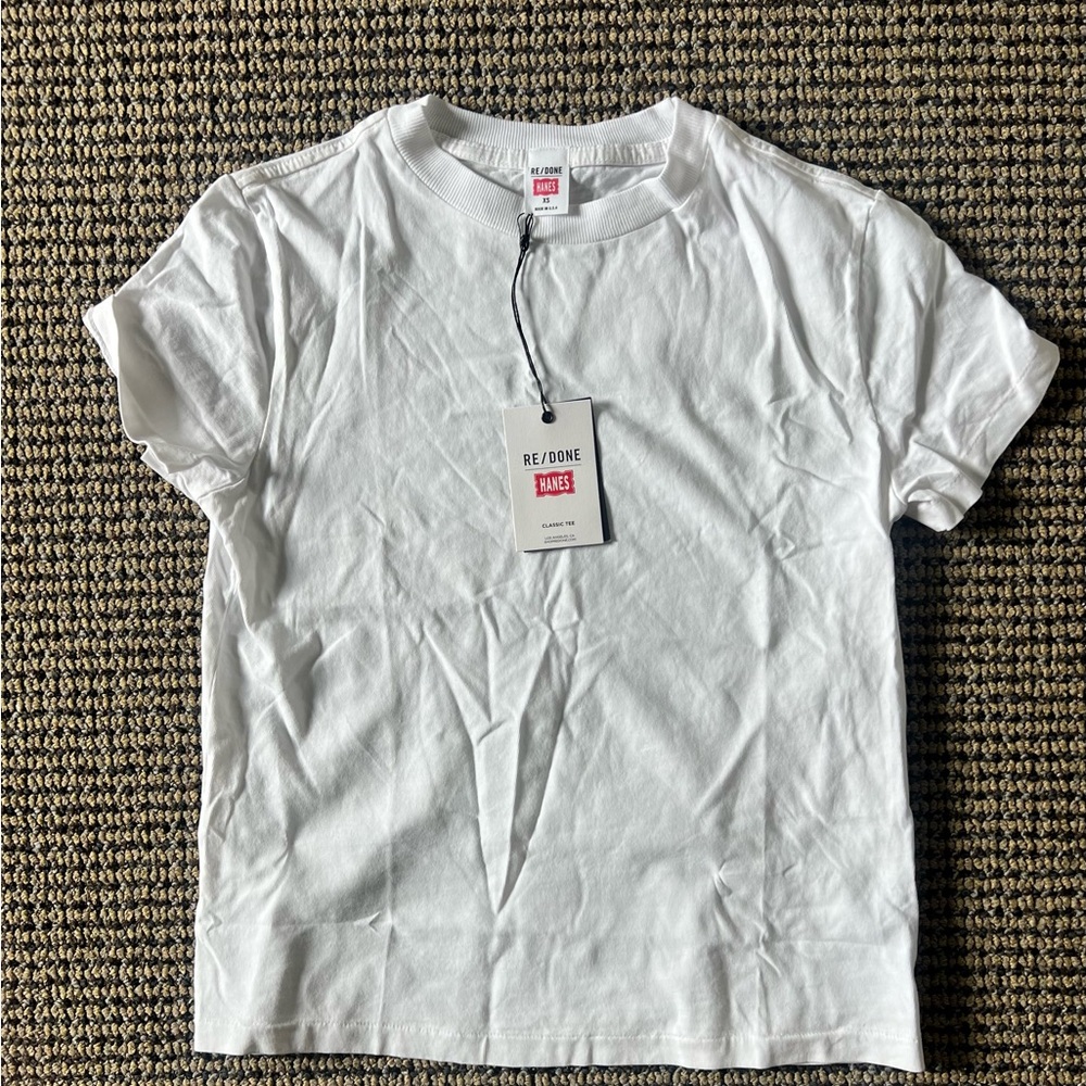 White RE/DONE x Hanes Classic Tee